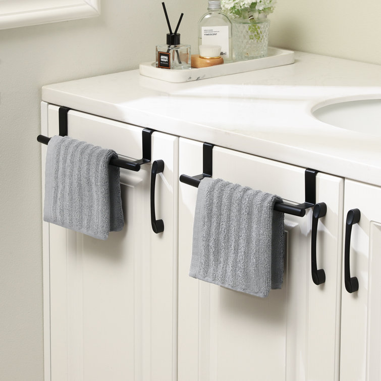 Over the cabinet discount door towel bar